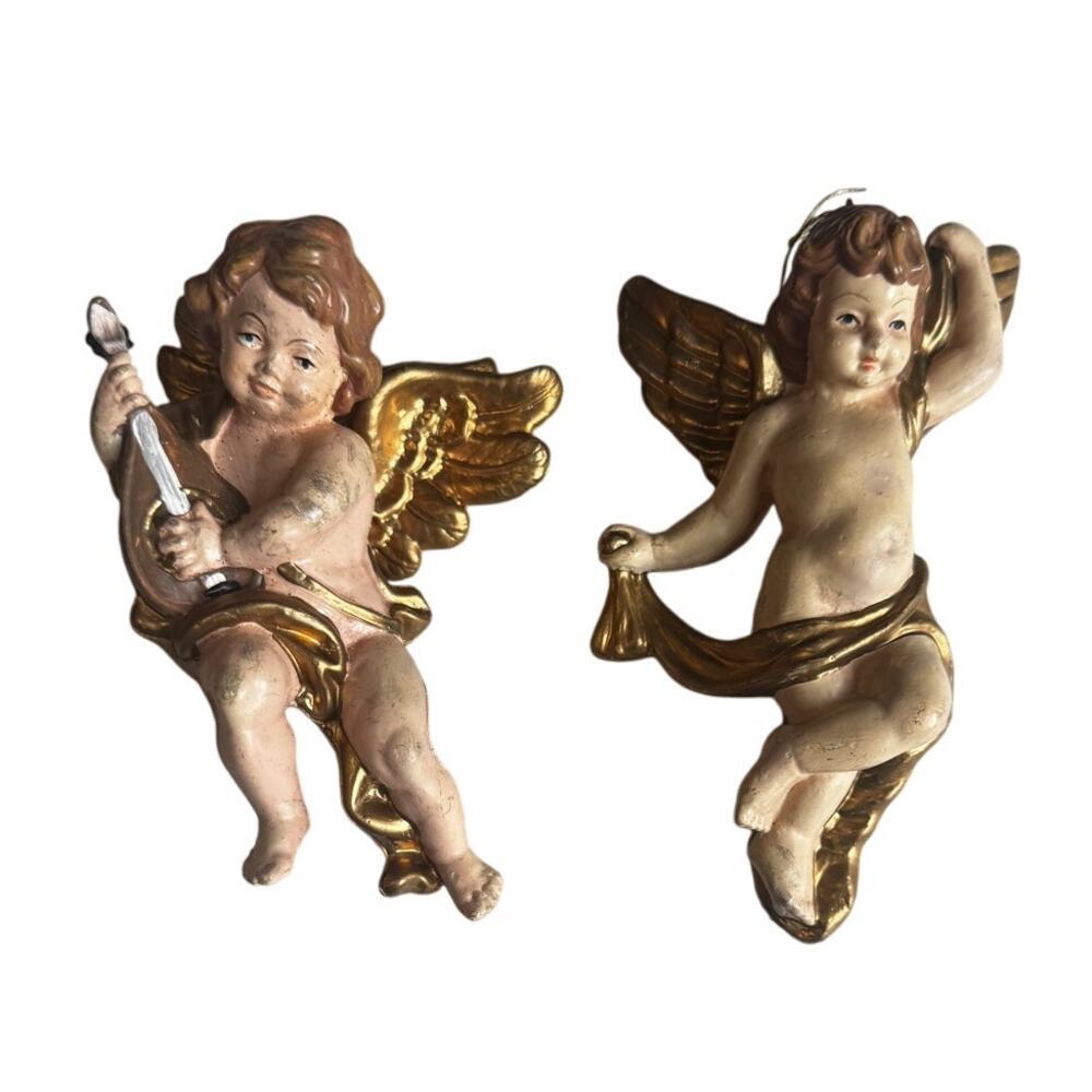 Christmas Ornament Bundle – Vintage-Style Cherub Angels + Light-Up Winter Globe